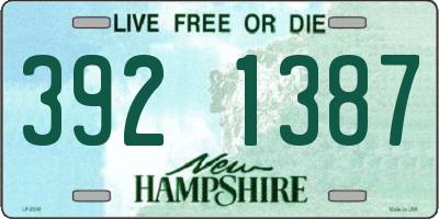 NH license plate 3921387