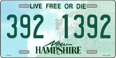 NH license plate 3921392