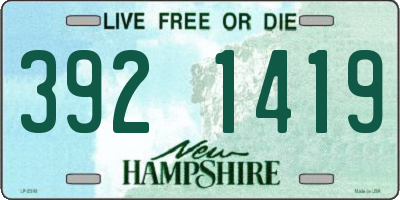 NH license plate 3921419