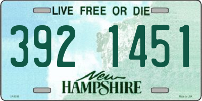 NH license plate 3921451