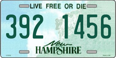 NH license plate 3921456