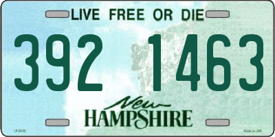 NH license plate 3921463
