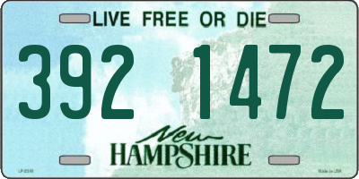 NH license plate 3921472