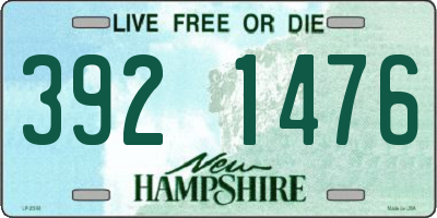 NH license plate 3921476