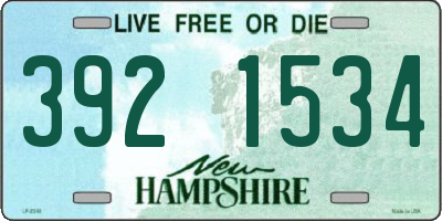 NH license plate 3921534