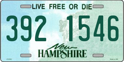 NH license plate 3921546