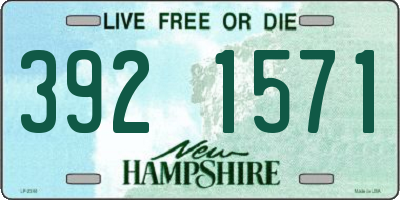 NH license plate 3921571