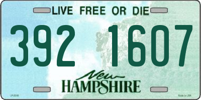 NH license plate 3921607