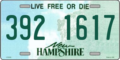 NH license plate 3921617