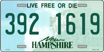 NH license plate 3921619