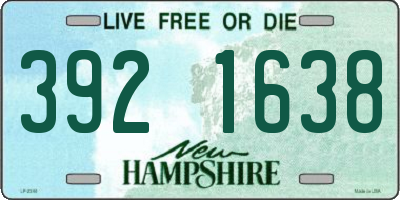 NH license plate 3921638