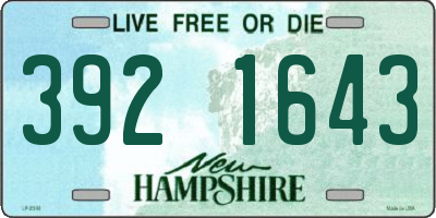 NH license plate 3921643