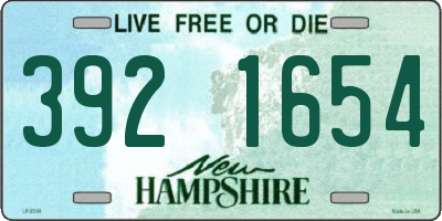 NH license plate 3921654