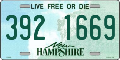 NH license plate 3921669