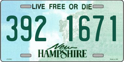 NH license plate 3921671