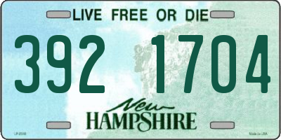 NH license plate 3921704