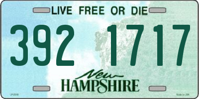 NH license plate 3921717