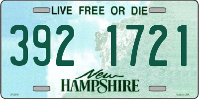 NH license plate 3921721