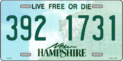 NH license plate 3921731