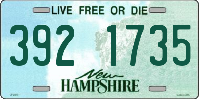 NH license plate 3921735