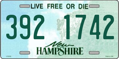 NH license plate 3921742