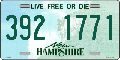 NH license plate 3921771