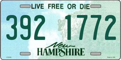NH license plate 3921772