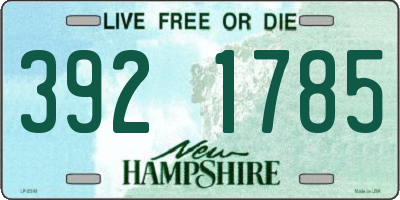 NH license plate 3921785