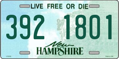NH license plate 3921801