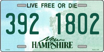 NH license plate 3921802