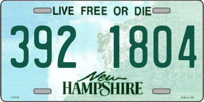NH license plate 3921804