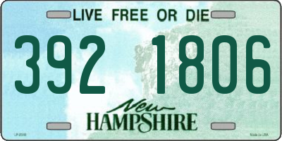 NH license plate 3921806