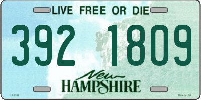 NH license plate 3921809