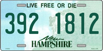 NH license plate 3921812