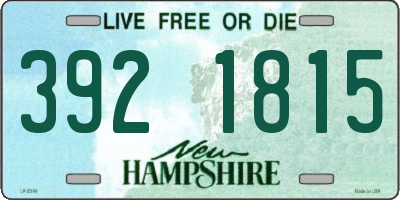 NH license plate 3921815