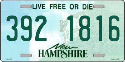 NH license plate 3921816