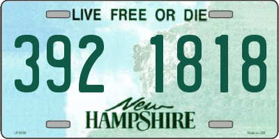 NH license plate 3921818