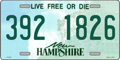 NH license plate 3921826