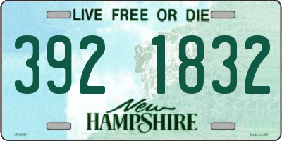 NH license plate 3921832