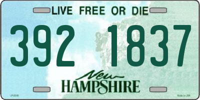 NH license plate 3921837