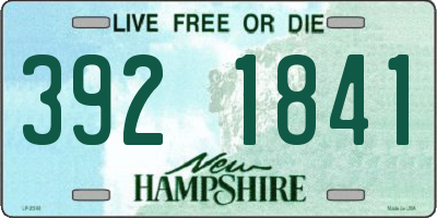 NH license plate 3921841