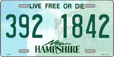 NH license plate 3921842