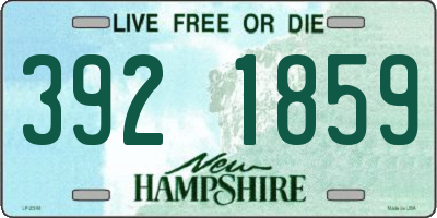 NH license plate 3921859