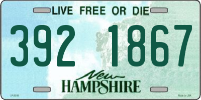 NH license plate 3921867