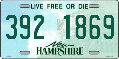 NH license plate 3921869