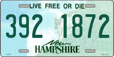 NH license plate 3921872