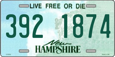 NH license plate 3921874