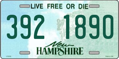 NH license plate 3921890