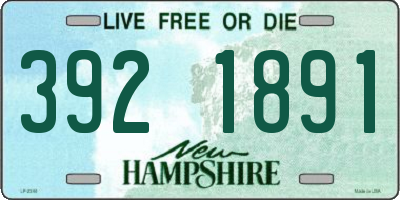 NH license plate 3921891