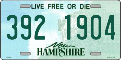 NH license plate 3921904